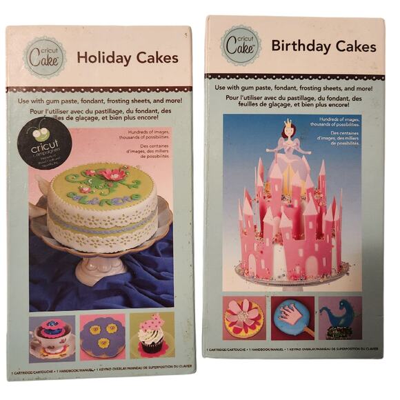 Cricut Cake - lot of 2. Holiday Cakes & Birthday Cakes complete, in boxes - Picture 1 of 7